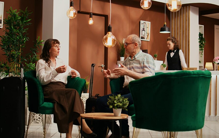 Step into our lounge where warmth meets hospitality and every guest feels like family.